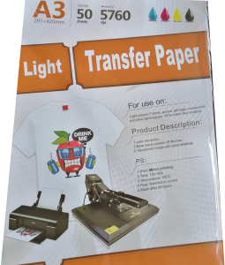Papel transfer polo claro A3